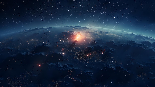 우주적 인 연결 은 매혹적 인 별자리 들 이 밤 을 비추고 있다