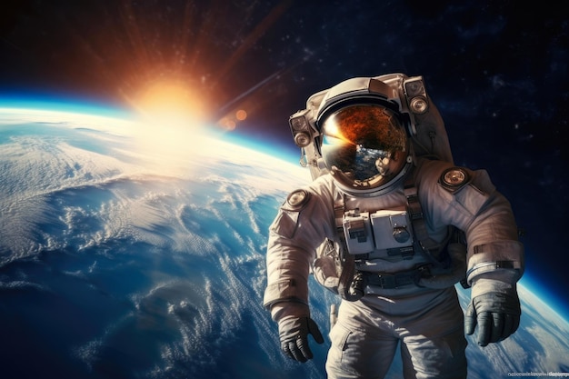 Cosmic Explorer Astronaut en EarthMoon