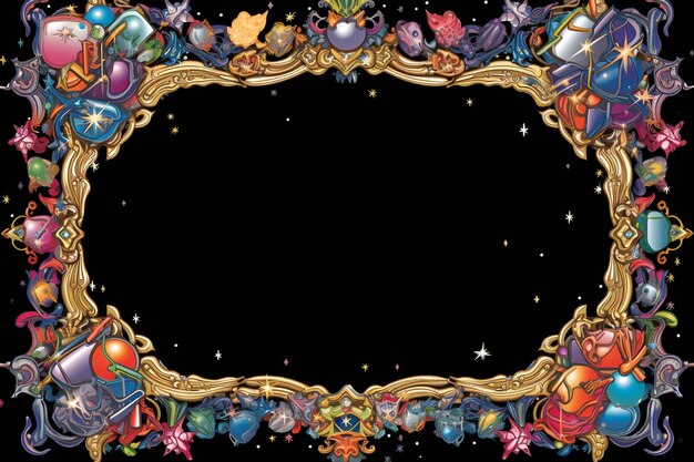 Cosmic galaxy abstract frame