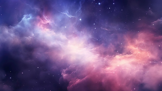 Cosmic galaxy and stars in pastel colors