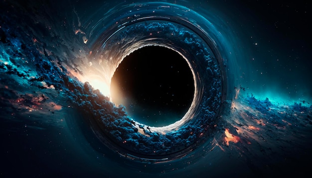写真 コズミック・ゲートウェイ ブラックホールの渦を通った別次元への入り口