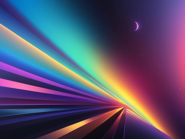 Cosmic gradients with slices of prismatic colors background