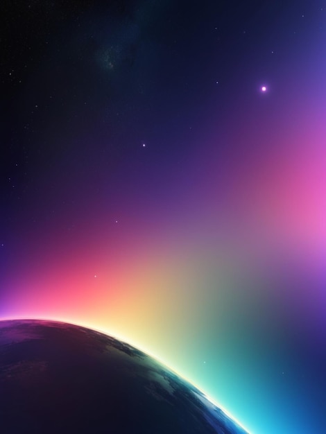 Photo cosmic gradients with slices of prismatic colors background