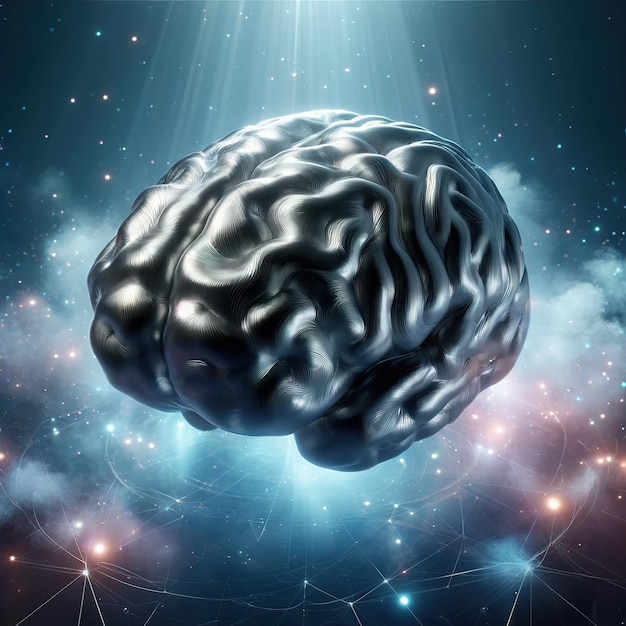 Photo cosmic intelligence brain concept