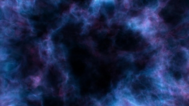 Nebulosa cosmica nello spazio tra stelle e galassie nebulosa di nuvole di polvere di gas nello spazio nascita ed espansione dell'universo formazione di stelle e pianeti dalla nebulosa rendering 3d