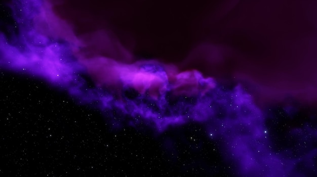 Nebulosa cosmica nello spazio tra stelle e galassie nebulosa di nuvole di polvere di gas nello spazio nascita ed espansione dell'universo formazione di stelle e pianeti dalla nebulosa rendering 3d
