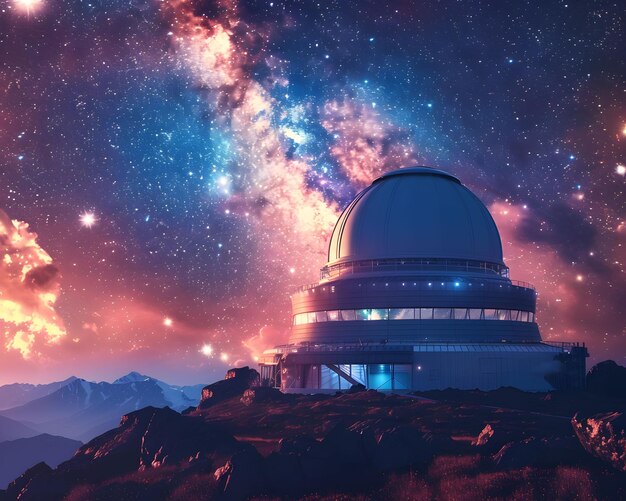 夕暮れの宇宙天文台
