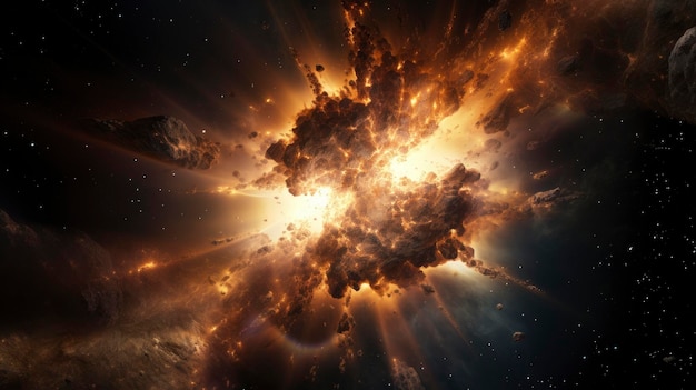 Cosmic photo of exploding star at close range detailed high resolution professional space photo