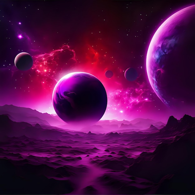 Photo cosmic purple space