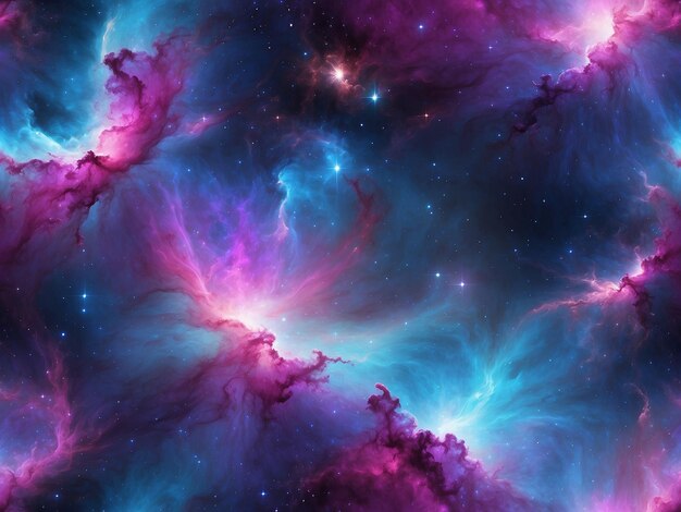 Foto cosmic reverie nebulainspired background illustration un arazzo celeste di colori abbaglianti ed eleganza galattica generativa ai