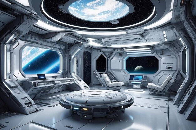 Cosmic Space Station Room Infuse Otherworldly Design