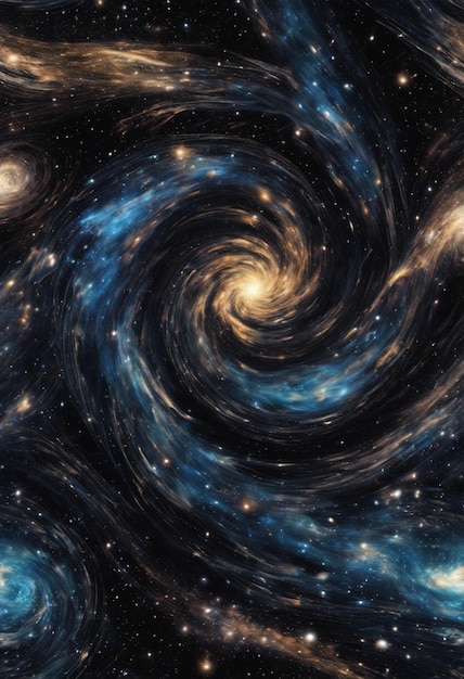 Cosmic swirl of stars and galaxies