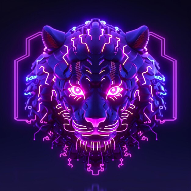 Photo cosmic tiger head png