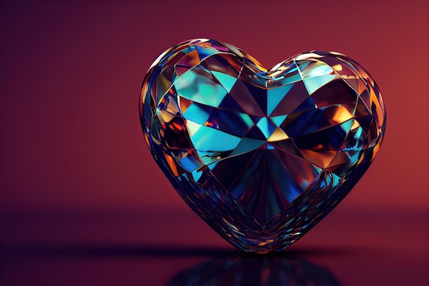 Cosmic valentine heart AI generated