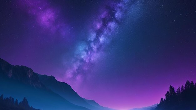 A CosmicInspired Gradient of Night Sky Elegance