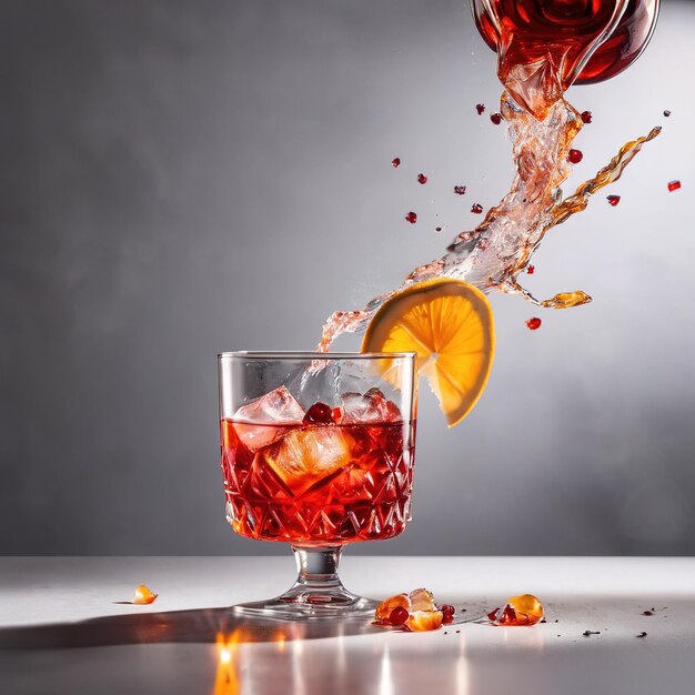 Cosmopolitan cocktail gemengd alcoholisch drankje geserveerd in een glas