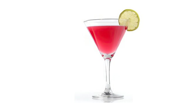 Cosmopolitan cocktail isolated on white