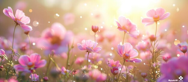 Photo cosmos flower field