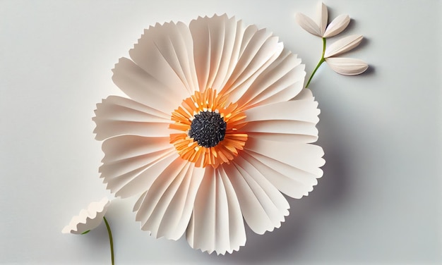 Cosmos flower made of paper craft Generative AI