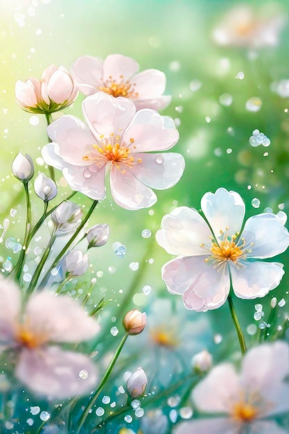 Cosmos flowers blooming in the garden with soft focus background