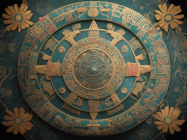 cosmos representation in the aztec style