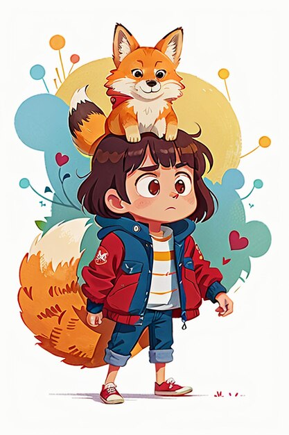 cosplay fox shaped boy sunshine handsome cartoon anime wallpaper background illustration