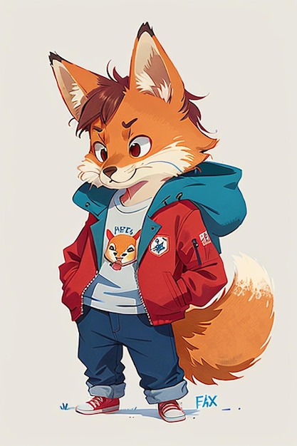 cosplay vosvormige jongen zonneschijn knappe cartoon anime wallpaper achtergrond illustratie