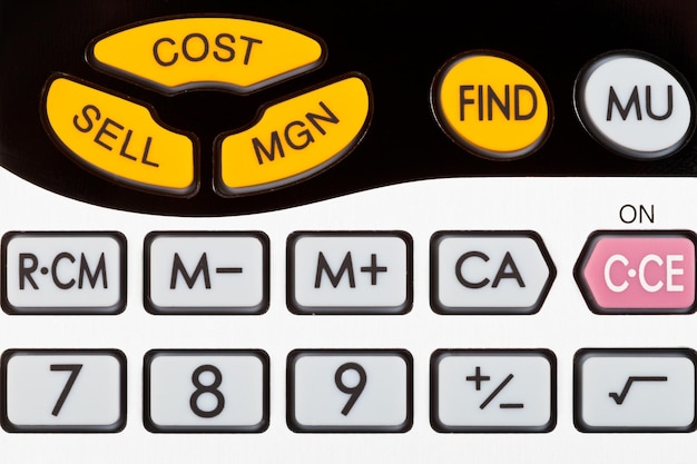 Cost sell margin keys of financial calculator