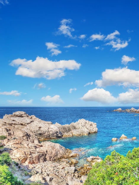 Costa Paradiso rocky shore in hdr tone mapping effect