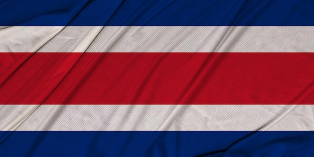 Costa Rica 3d textured waving flag