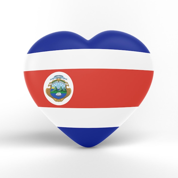 Costa Rica Flag Heart