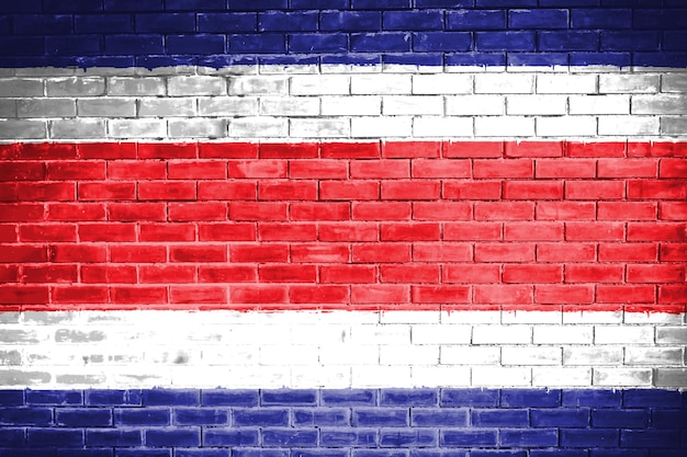 Costa rica vlag muur textuur achtergrond