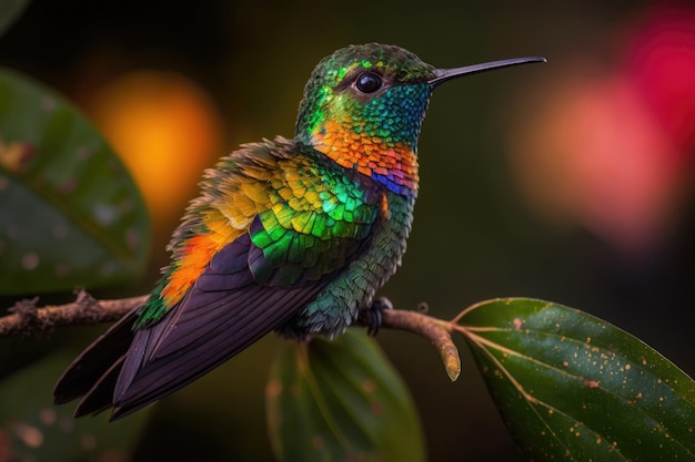 Costa Rica39s fiery throated hummingbird