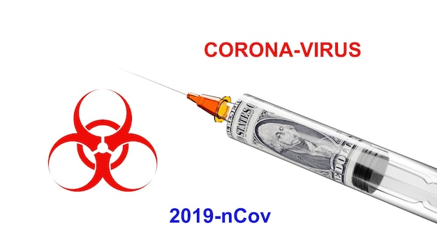 Costs of development and creation of Coronavirus vaccination 3D Rendering