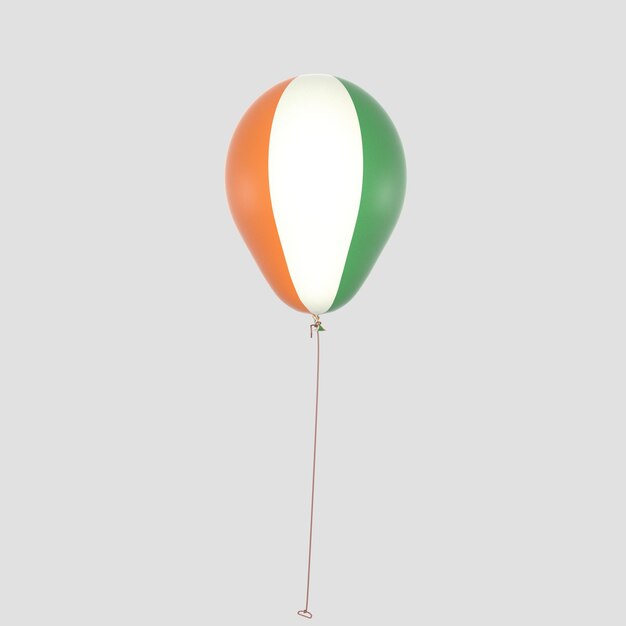 Cote d'Ivoire ballon op witte achtergrond