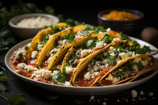 Cotija Cheese Crumbles on Tacos