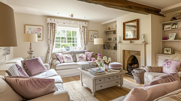 Foto cotswolds cottage stijl woonkamer woonkamer interieurontwerp en landhuis huis decor sofa en lounge meubels engelse landelijke stijl