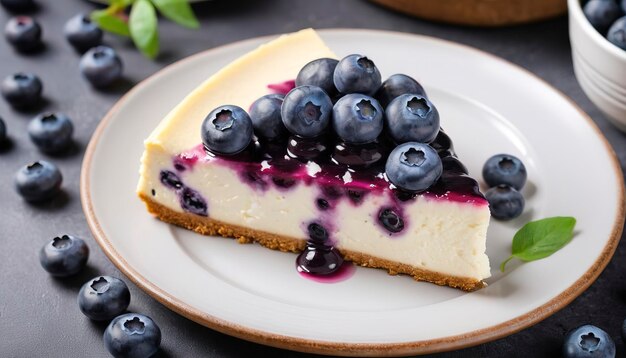 Foto casserola di formaggio cottage cheesecake con mirtilli in padella