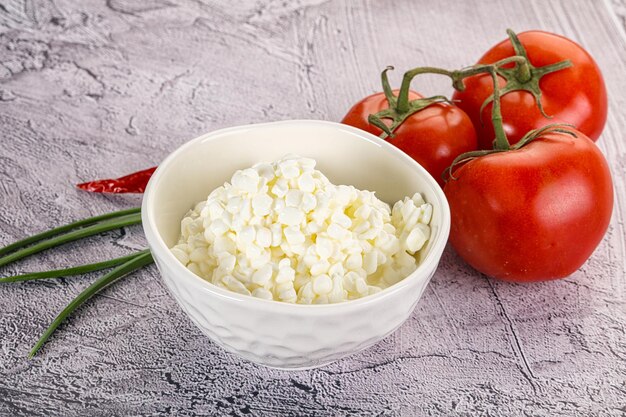 Cottage cheese Curd in the bowl