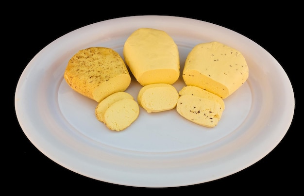 Cottage cheese white plate organic calcium fresh protein