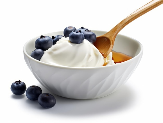 Photo cottage cheese with blueberries