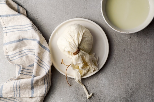 Cottage cheese zelfgemaakte bereiding van Griekse yoghurt