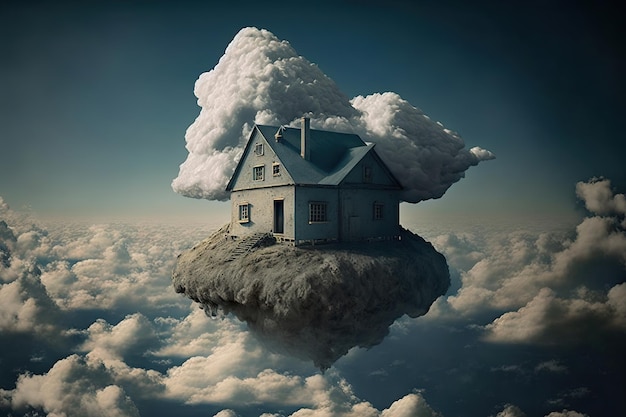 cottage over the clouds