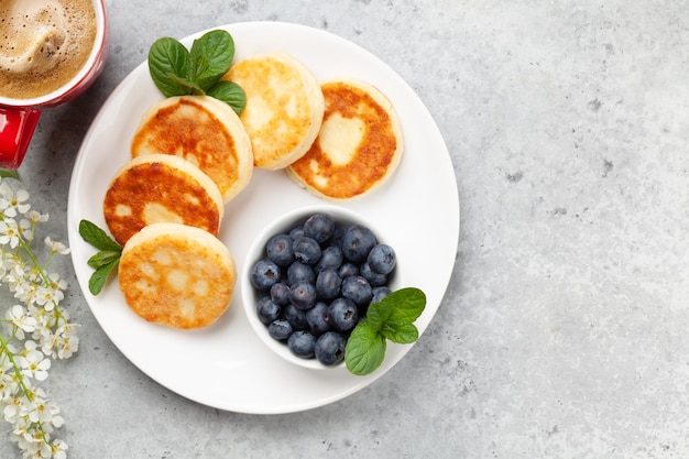 Cottage pannenkoeken met bessen