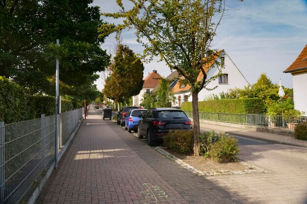 Cottage straat in een kleine Europese stad