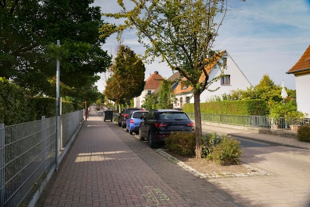 Cottage street in una piccola città europea