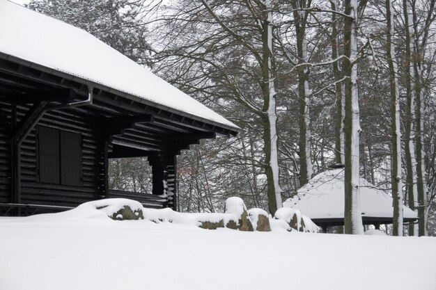 cottage in winter ambiance