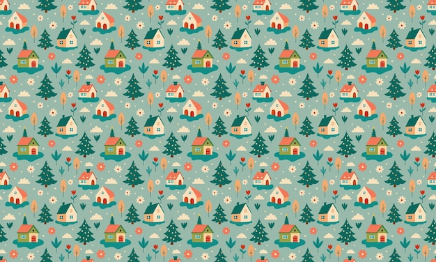 cottagecore design seamless pattern wallpaper background