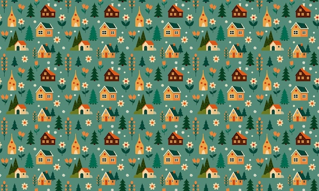cottagecore design seamless pattern wallpaper background