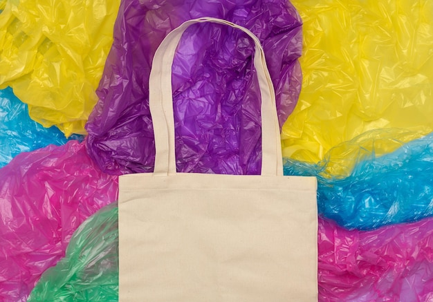 Photo cotton bag versus plastic